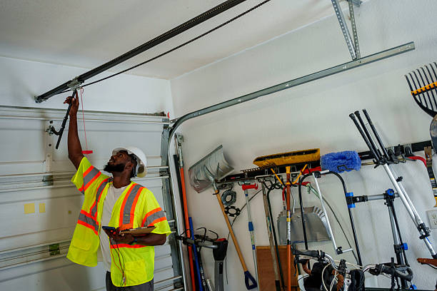Professional Garage Door Panel Replacement technician working in Greene County County, IL